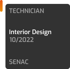 Technical Course in Interior Design at Senac Taubaté completed in October 2022